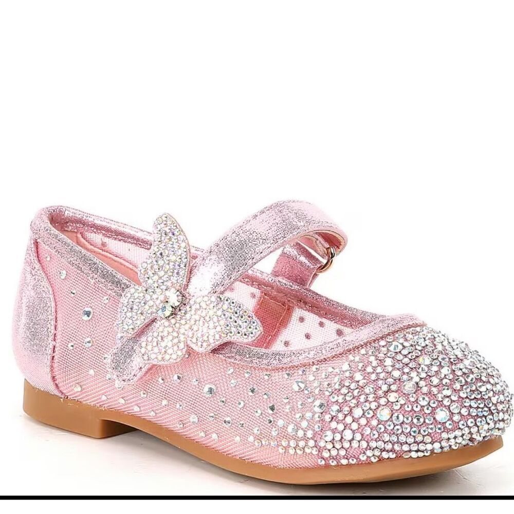 Copper KeyGirls' Amelia Rhinestone Butterfly Flats size 11